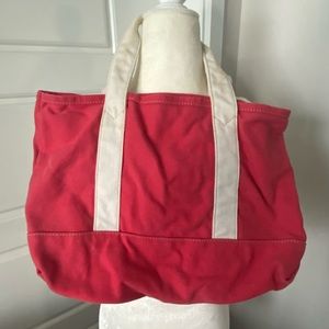 Small J Crew Tote - Red/White